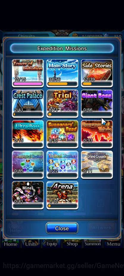 Grand Summoners Accounts Global|Rank 66|15 Ascend|InumutaTW,SayakaTW,ChloeT image 1