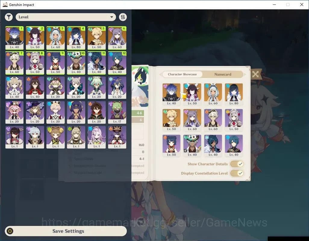 Genshin Impact Accounts Asia|AR 44|4 Limit +24(*4Character)|Columbina,Flin image 1