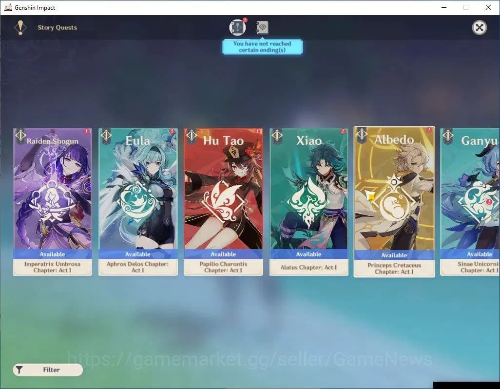 Genshin Impact Accounts Asia|AR 44|4 Limit +24(*4Character)|Columbina,Flin image 11