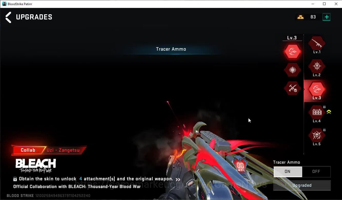 Blood Strike Accounts ASIA|MELE TalonKnife+Collab BLEACH Lv3 UZI-Zangets image 13