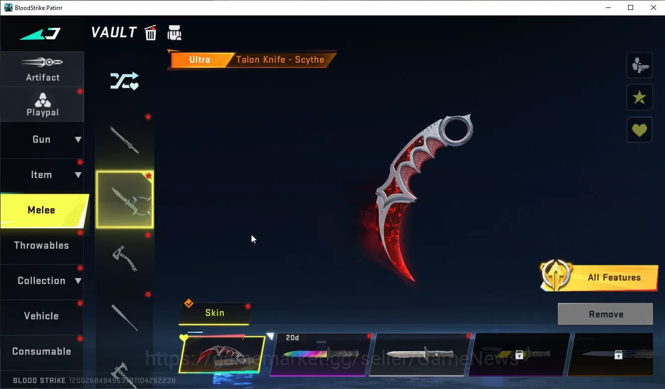 Blood Strike Accounts ASIA|MELE TalonKnife+Collab BLEACH Lv3 UZI-Zangets image 6