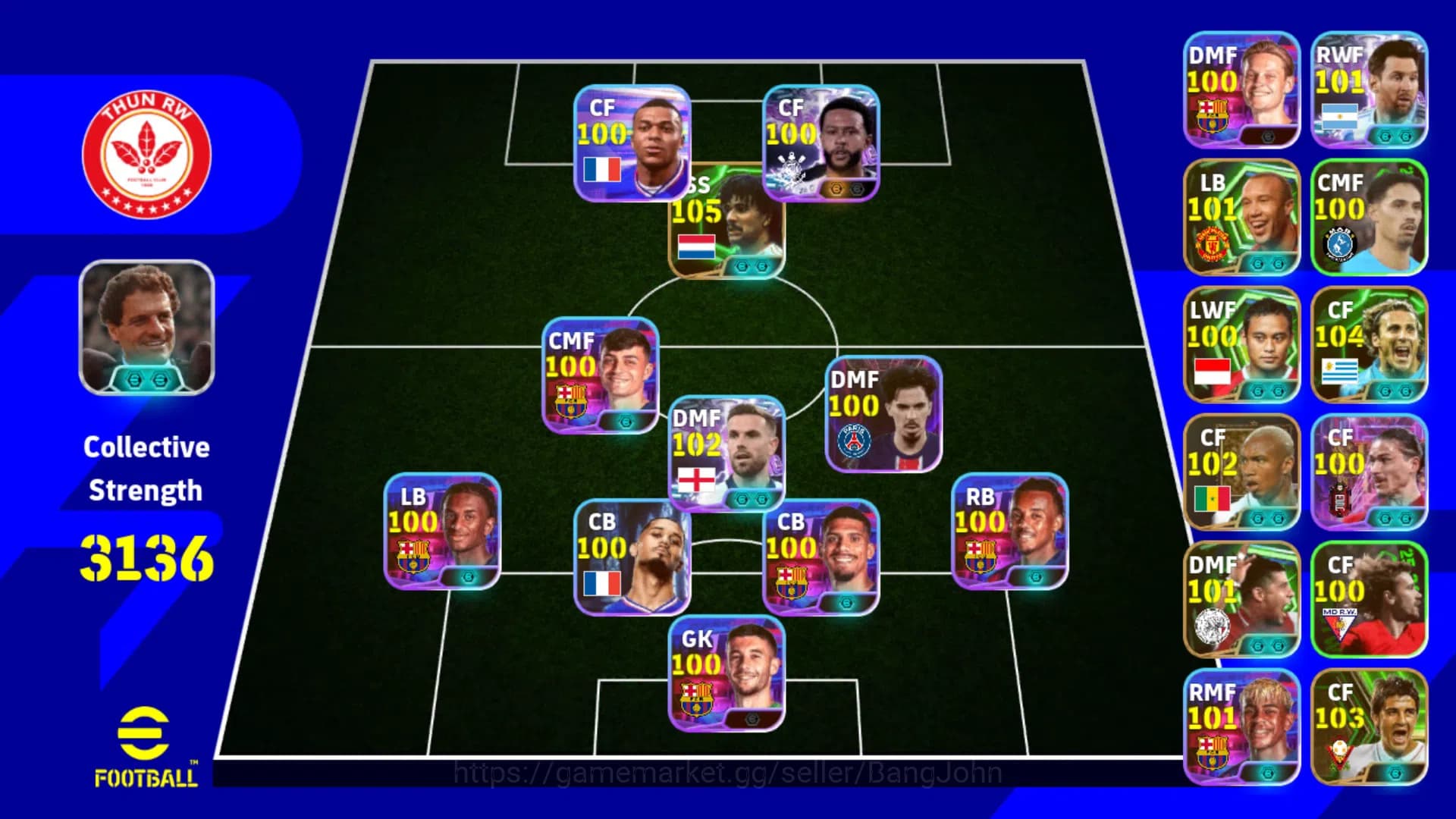 eFootball Accounts Android Power 3136 | Ruud Gullit Epic DB | Pack Ba image 2