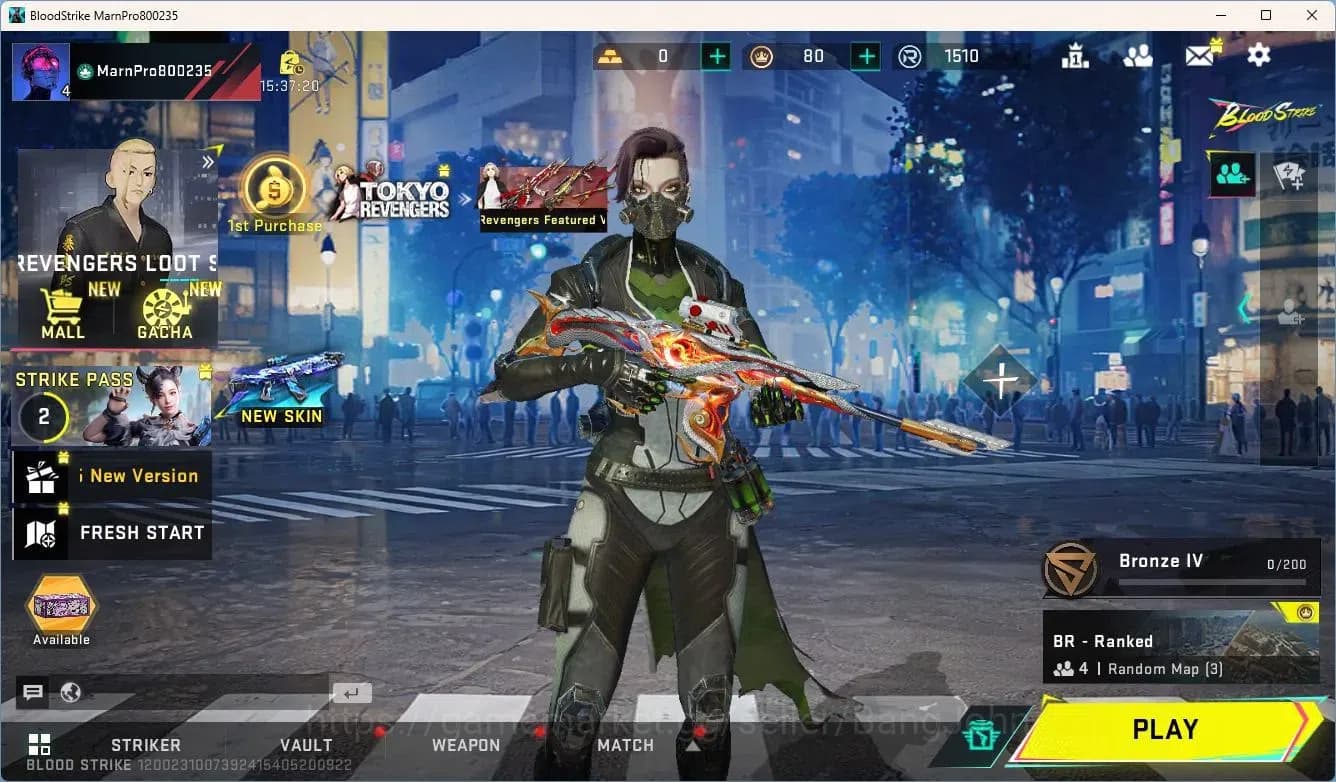 Blood Strike Accounts ASIA | Legendary Katana-Ronin | Collab MCX-EVA-00, image 1