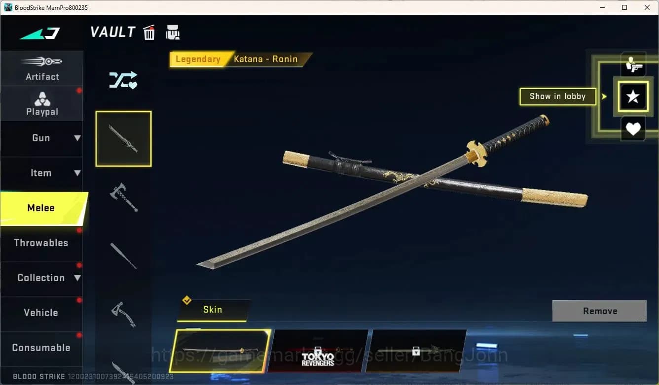 Blood Strike Accounts ASIA | Legendary Katana-Ronin | Collab MCX-EVA-00, image 8
