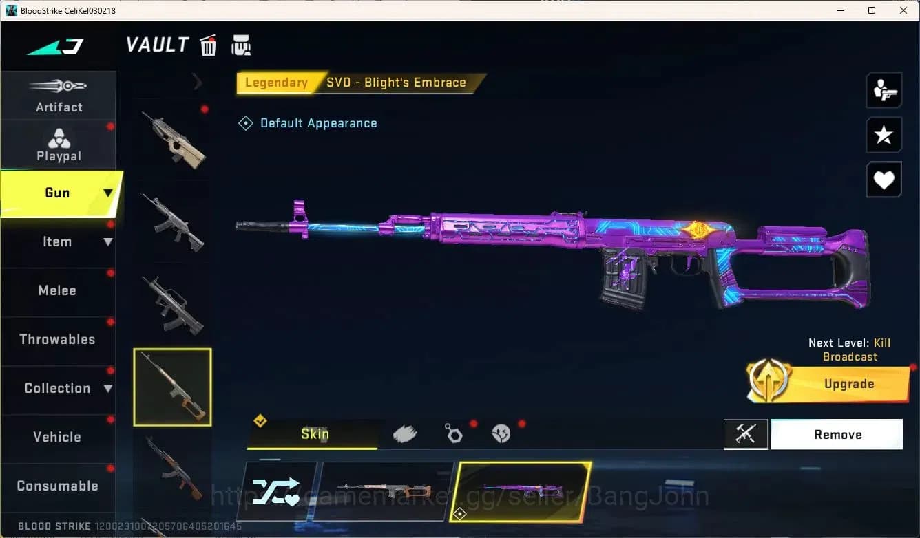 Blood Strike Accounts ASIA | Legendary Melee: Katana-Ronin | EVA MCX-EVA image 10
