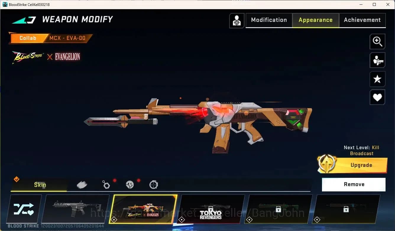 Blood Strike Accounts ASIA | Legendary Melee: Katana-Ronin | EVA MCX-EVA image 3