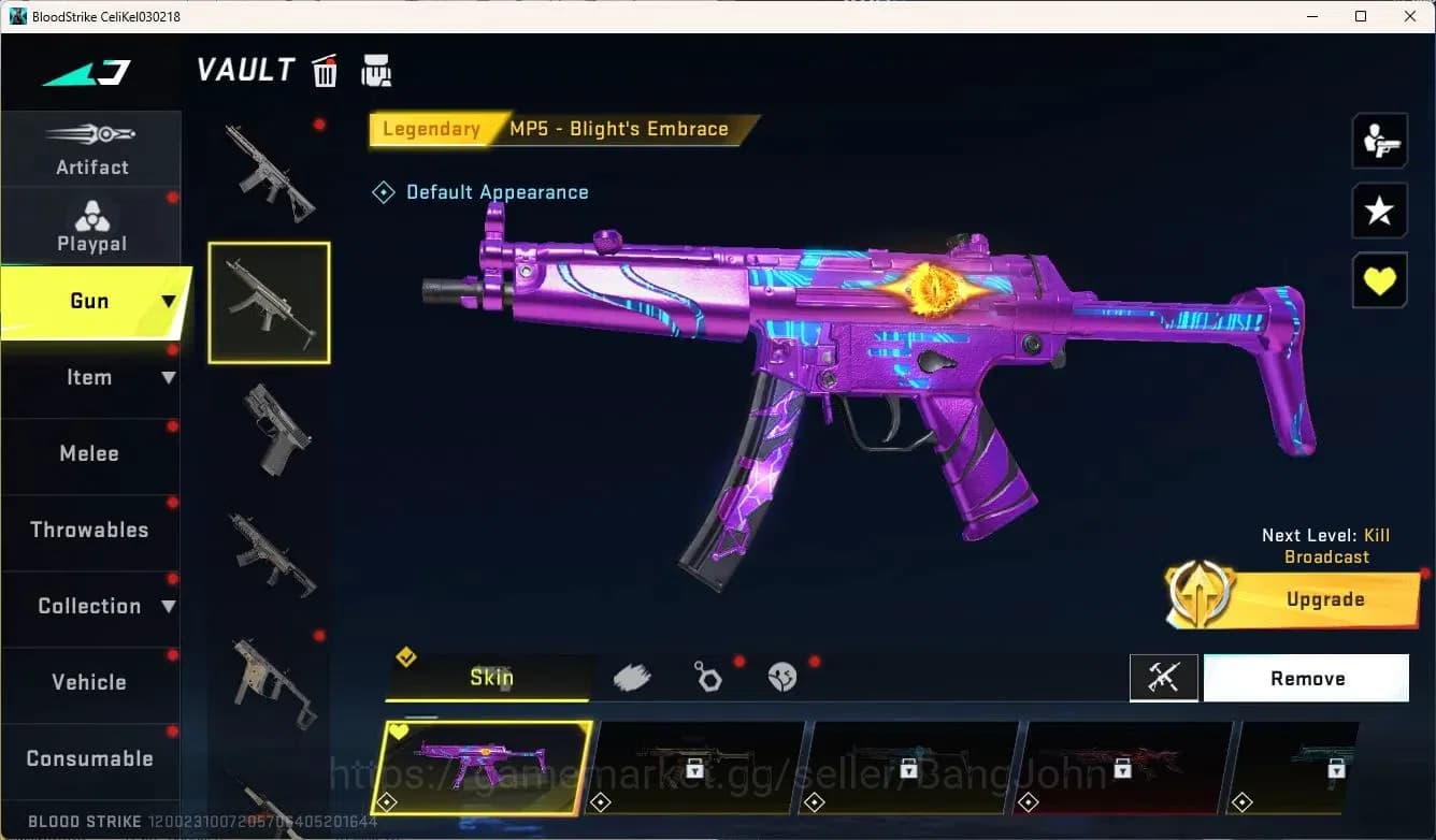 Blood Strike Accounts ASIA | Legendary Melee: Katana-Ronin | EVA MCX-EVA image 5