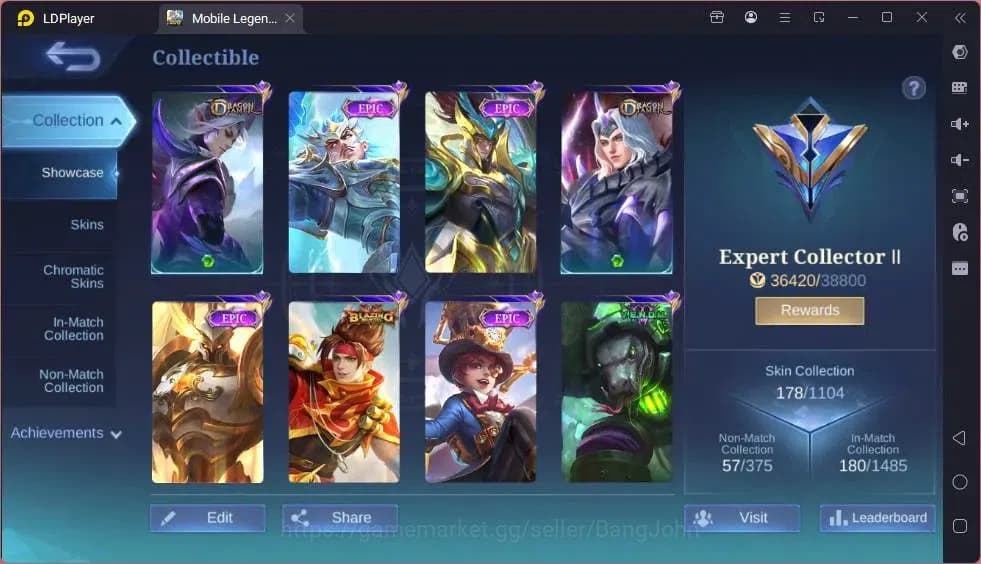 Mobile Legends: Bang Bang Accounts Global|Hero 122|Skin 178|Expert|Collector Natalia| image 11