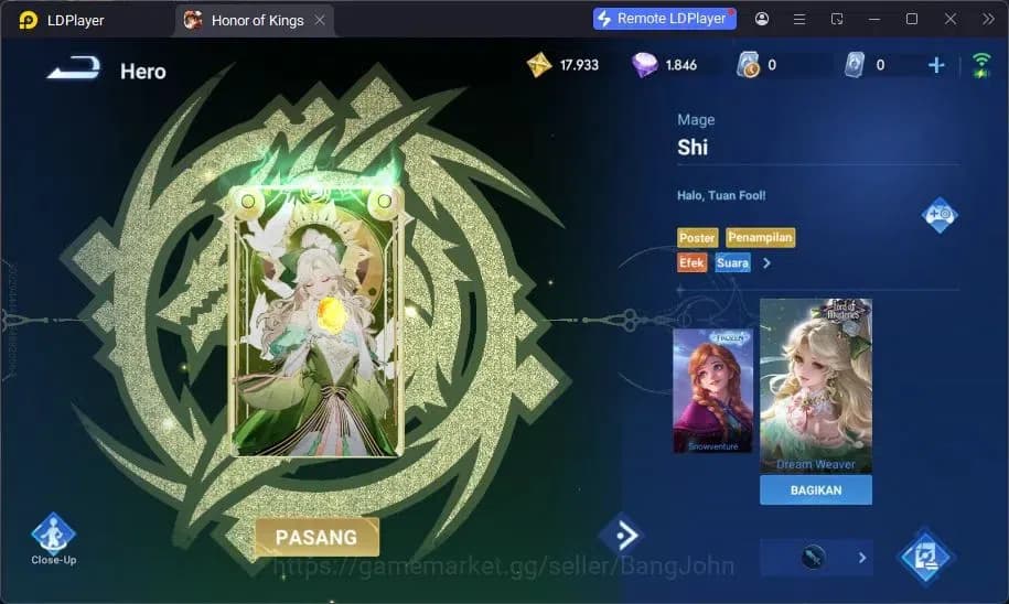 Honor of Kings Accounts Global | 56H 37S | 2 Legend: Lady Sun, Wukong | 2 image 7
