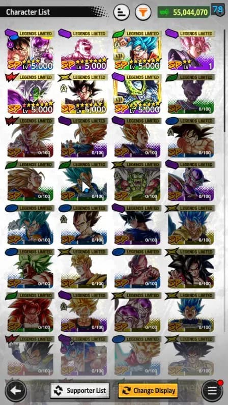 Dragon Ball Legends Accounts 55M TotalPower|LV147|2LR 5UL+7LL|SS Goku Black,Bar image 5
