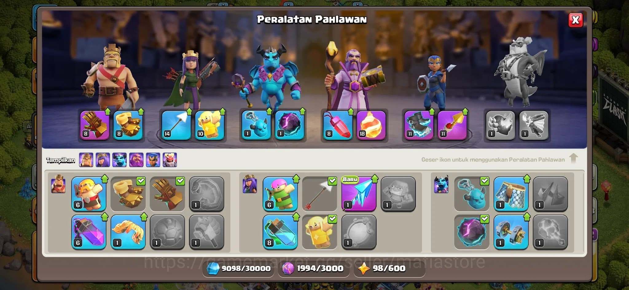 Clash of Clans Accounts TH11–TH13 Near Max GW L39, High BK60 AQ58 RC30, AQ image 12