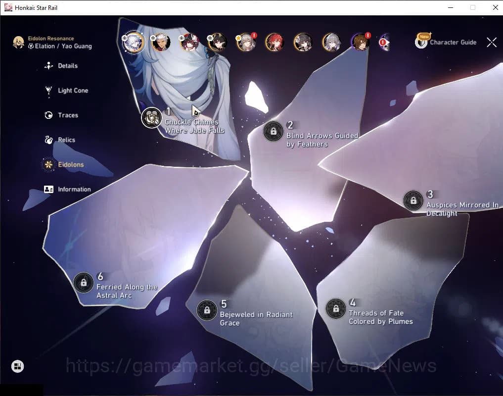 Honkai Star Rail Accounts ASIA|TL 64|1 Golden Companion|5 Limited|Yao Guang image 10