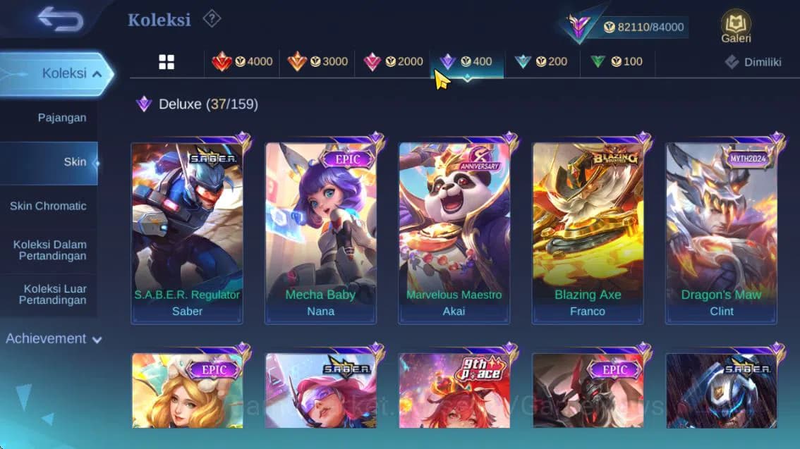Mobile Legends: Bang Bang Accounts Hero 132|Skin 303|High Rank 108|Naruto[Julian,Vale image 10