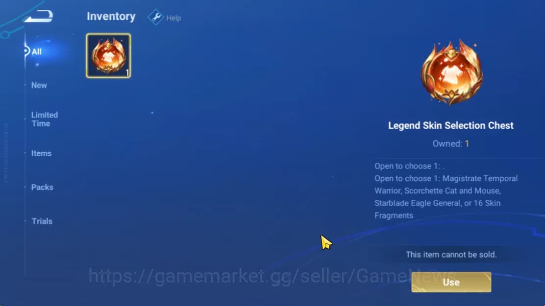 Honor of Kings Accounts Hero 7 |Starter with Legend Skin Selection Chest(D image 2
