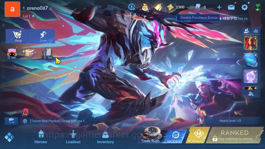 Honor of Kings Accounts Hero 7 |Starter with Legend Skin Selection Chest(D image 3