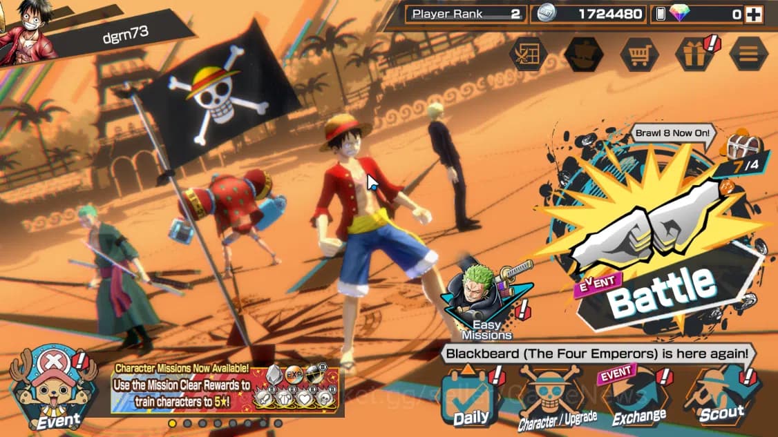 One Piece Bounty Rush Accounts Global|3EX|Winner Island Travalgar Law,T4Emperor T image 1