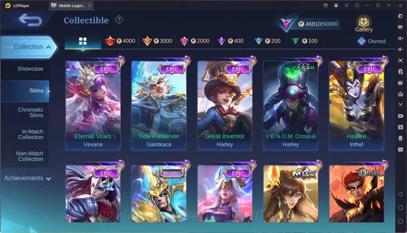 Mobile Legends: Bang Bang Accounts Global|Hero 130 Skin 220|Renowned|CC Natalia|VLTN image 14