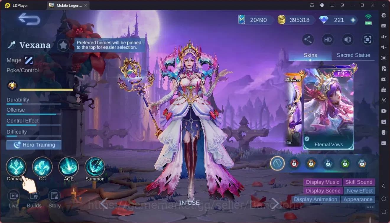 Mobile Legends: Bang Bang Accounts Global|Hero 130 Skin 220|Renowned|CC Natalia|VLTN image 3