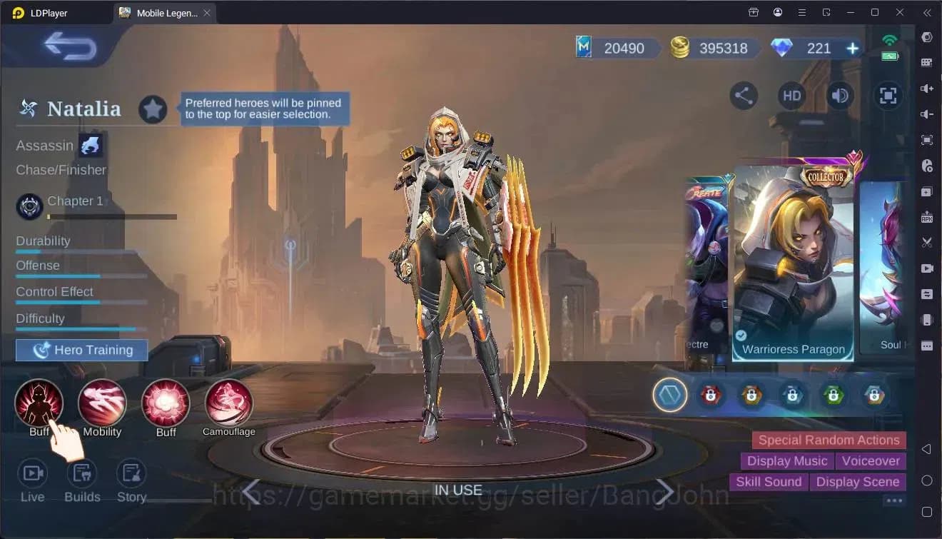 Mobile Legends: Bang Bang Accounts Global|Hero 130 Skin 220|Renowned|CC Natalia|VLTN image 8