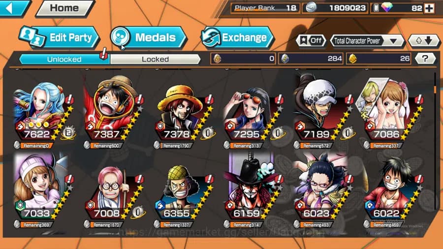 One Piece Bounty Rush Accounts GLOBAL | MAX 2 | EX2 | Kuma and Bonney, Awaken Luc image 8