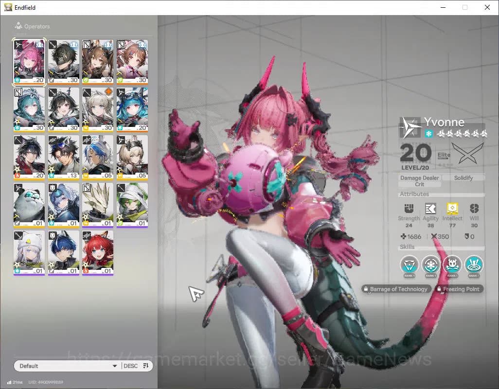 Arknights: Endfield Accounts ASIA|Lv 44|SSR 4(2Limit)+6(*6WP)|(Yvonne,Ardelia)+ image 1