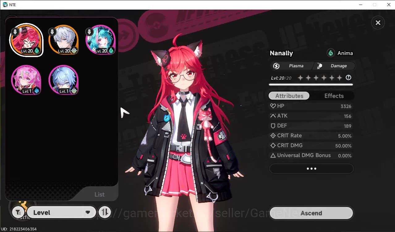 Neverness to Everness Accounts GLOBAL EU|HL 3|1 SSR Limited Nanally + 3 SR [Edgar image 1