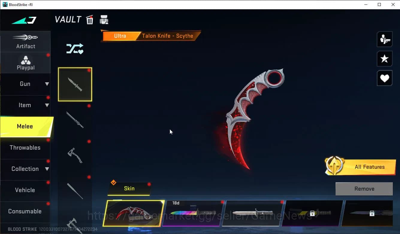 Blood Strike Accounts ASIA|ETERNAL AK47+Mele Talon+Colab 7DS(Kar98k,QBZ9 image 5