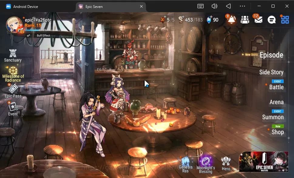 Epic Seven Accounts GLOBAL Unverif|NewEra|4 ML(E Ilynav,Belian,Specime image 1