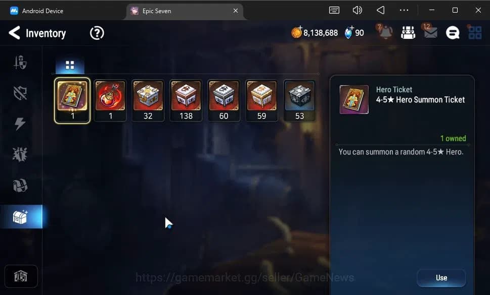 Epic Seven Accounts GLOBAL Unverif|NewEra|4 ML(E Ilynav,Belian,Specime image 12