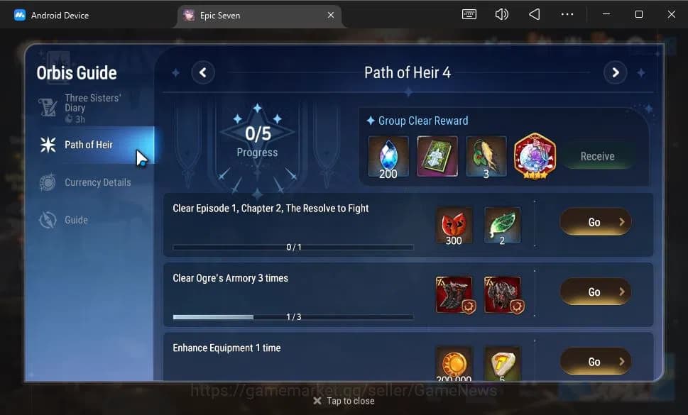 Epic Seven Accounts GLOBAL Unverif|NewEra|4 ML(E Ilynav,Belian,Specime image 3