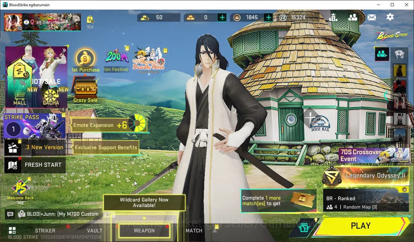 Blood Strike Accounts ASIA|ETERNAL ZERO+EVO FAL+Colab BLEACH Byakuya,EVA image 1