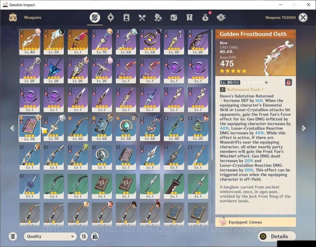 Genshin Impact Accounts ASIA|AR 50|Prime Team Zibai|3Limited+3(*5Weapon)|L image 5