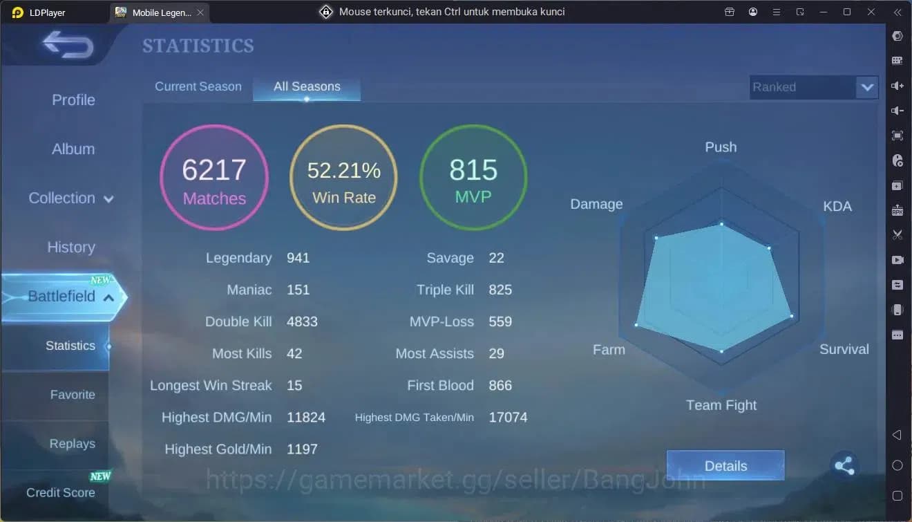 Mobile Legends: Bang Bang Accounts Global|Hero 103|Skin 185|Expert|Star Haya|CC Natal image 20