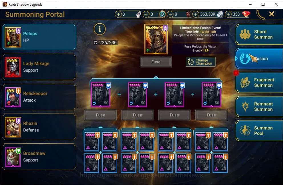 Raid: Shadow Legends Accounts Lv42 1,3M Power|2 Mythical(Arbais,Androc)|23 Legen image 20