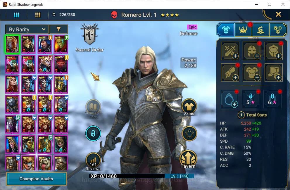 Raid: Shadow Legends Accounts Lv42 1,3M Power|2 Mythical(Arbais,Androc)|23 Legen image 5