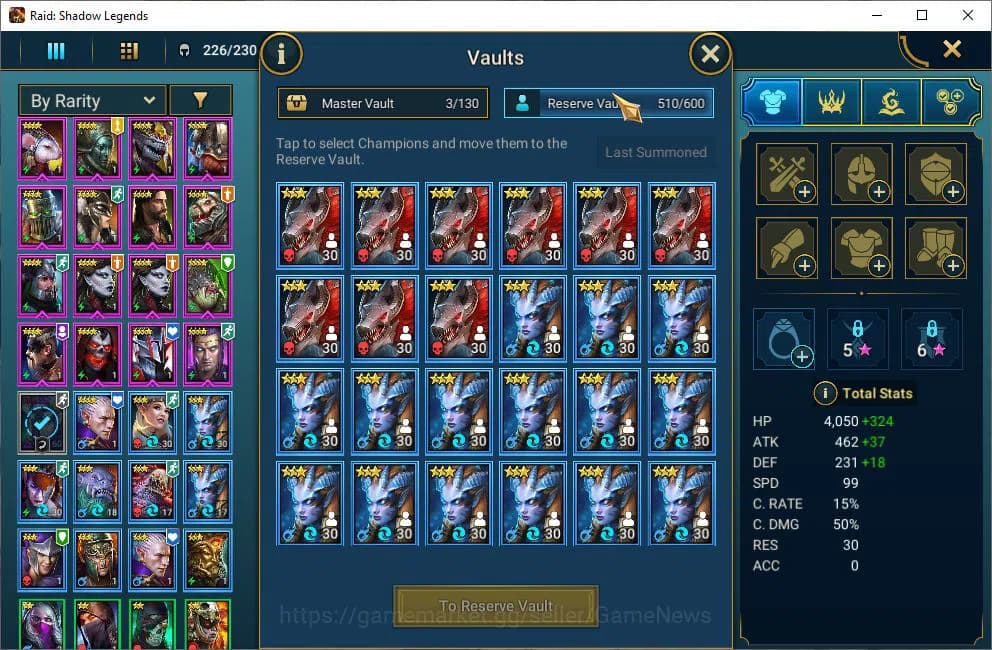 Raid: Shadow Legends Accounts Lv42 1,3M Power|2 Mythical(Arbais,Androc)|23 Legen image 9