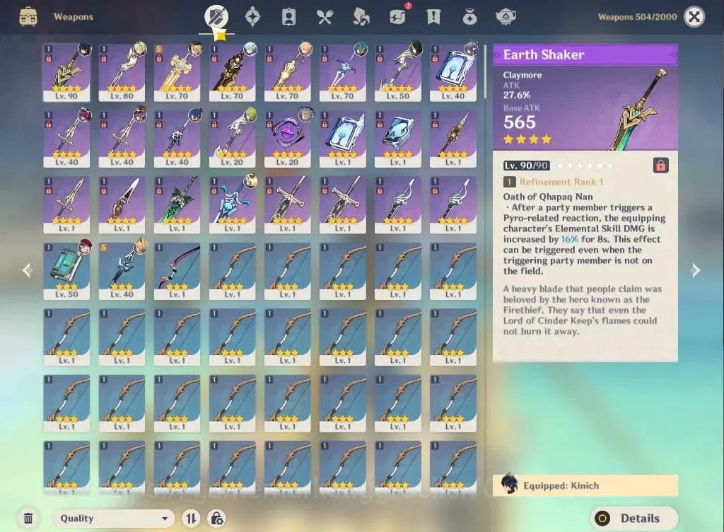 Genshin Impact Accounts ASIA|AR50|4Limited+24(*4Character)|Kinich,Navia,La image 8