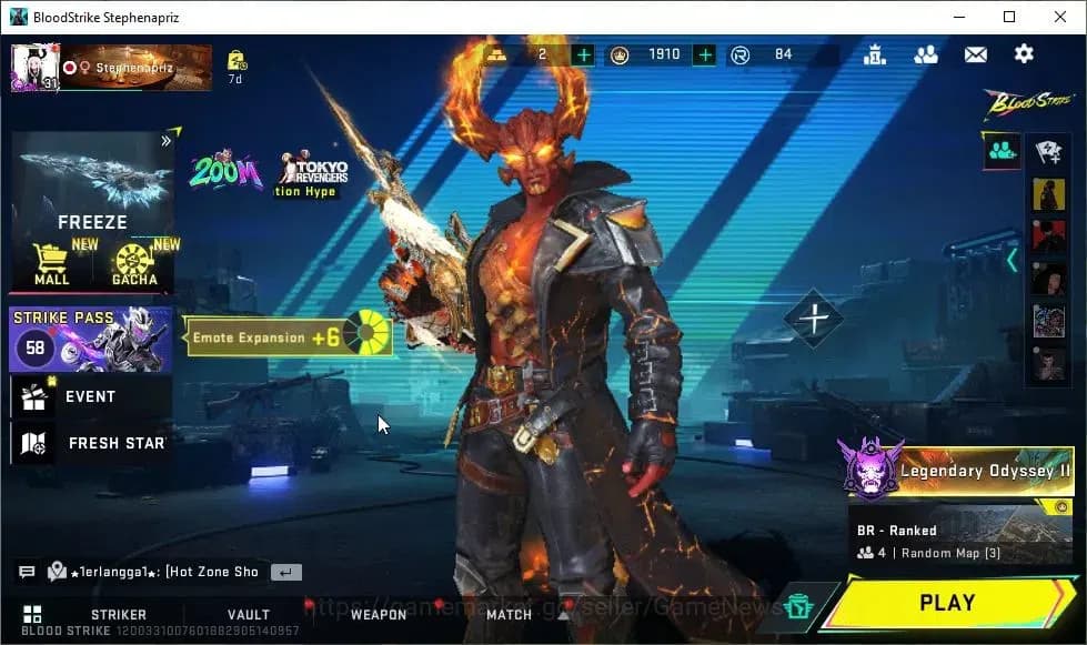 Blood Strike Accounts ASIA|ETERNAL Desert Eagle-Scorpius|4 ULTRA[FN2000, image 1