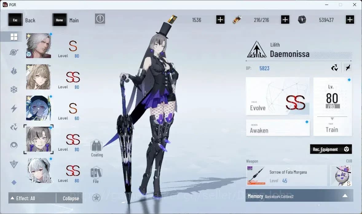 Punishing: Gray Raven Accounts ASIA|Lv 75| [S Daemonissa,S Limpidity,S Parhelion, image 10