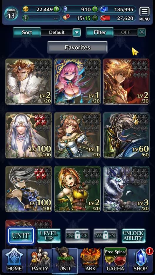 Last Cloudia Accounts GLOBAL|Rank 13|Top Tier Unit [Kanon of the Three S image 1