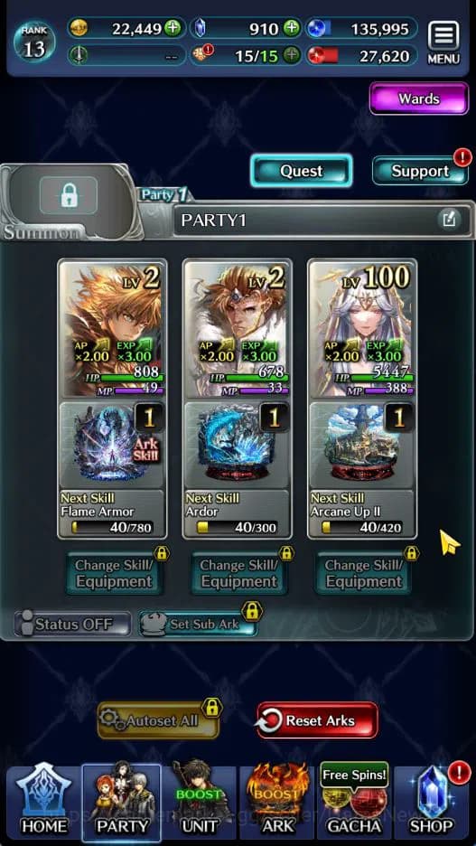 Last Cloudia Accounts GLOBAL|Rank 13|Top Tier Unit [Kanon of the Three S image 4