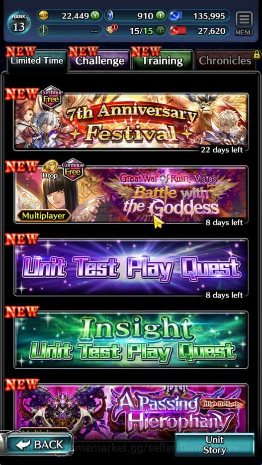 Last Cloudia Accounts GLOBAL|Rank 13|Top Tier Unit [Kanon of the Three S image 7