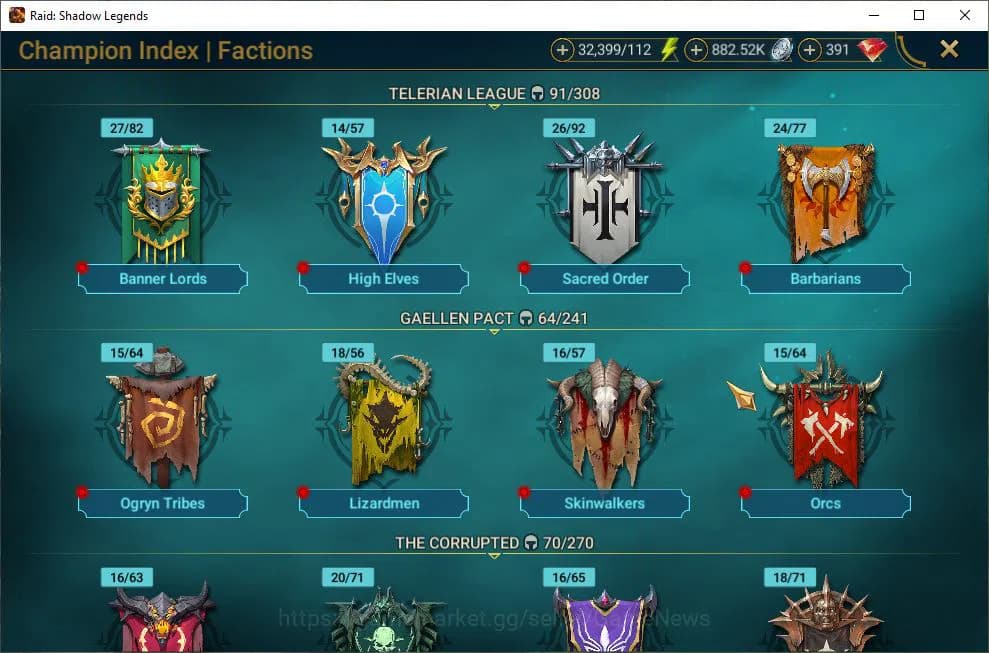 Raid: Shadow Legends Accounts Lv42 1M Power|1 Mythic(Alaz)|19 Legend(Ninja,Alice image 5