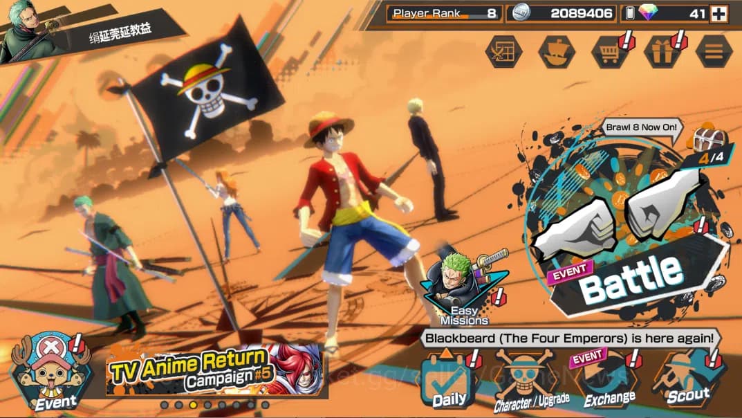 One Piece Bounty Rush Accounts Global|5 EX |MWD Monkey D.Luffy,WI Trafalgar Law,B image 1