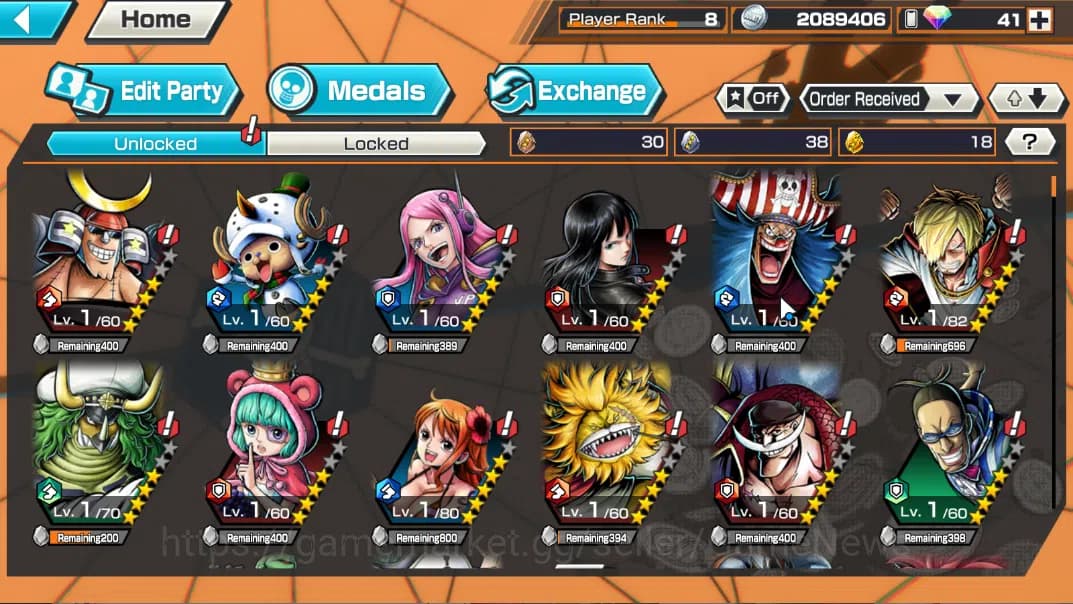 One Piece Bounty Rush Accounts Global|5 EX |MWD Monkey D.Luffy,WI Trafalgar Law,B image 5