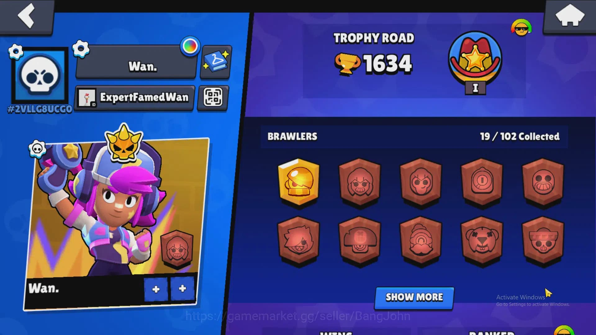 Brawl Stars Accounts 1634 Thropy|19 Brawler-2 Max Lv(Edgar, Shelly)|4 E image 3