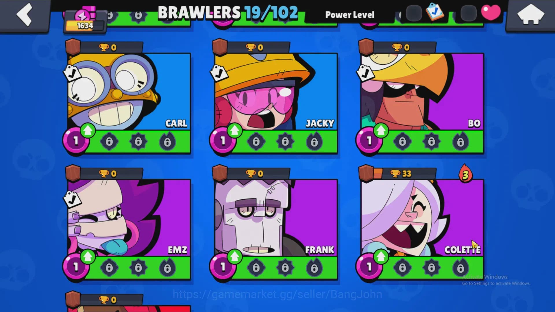 Brawl Stars Accounts 1634 Thropy|19 Brawler-2 Max Lv(Edgar, Shelly)|4 E image 4