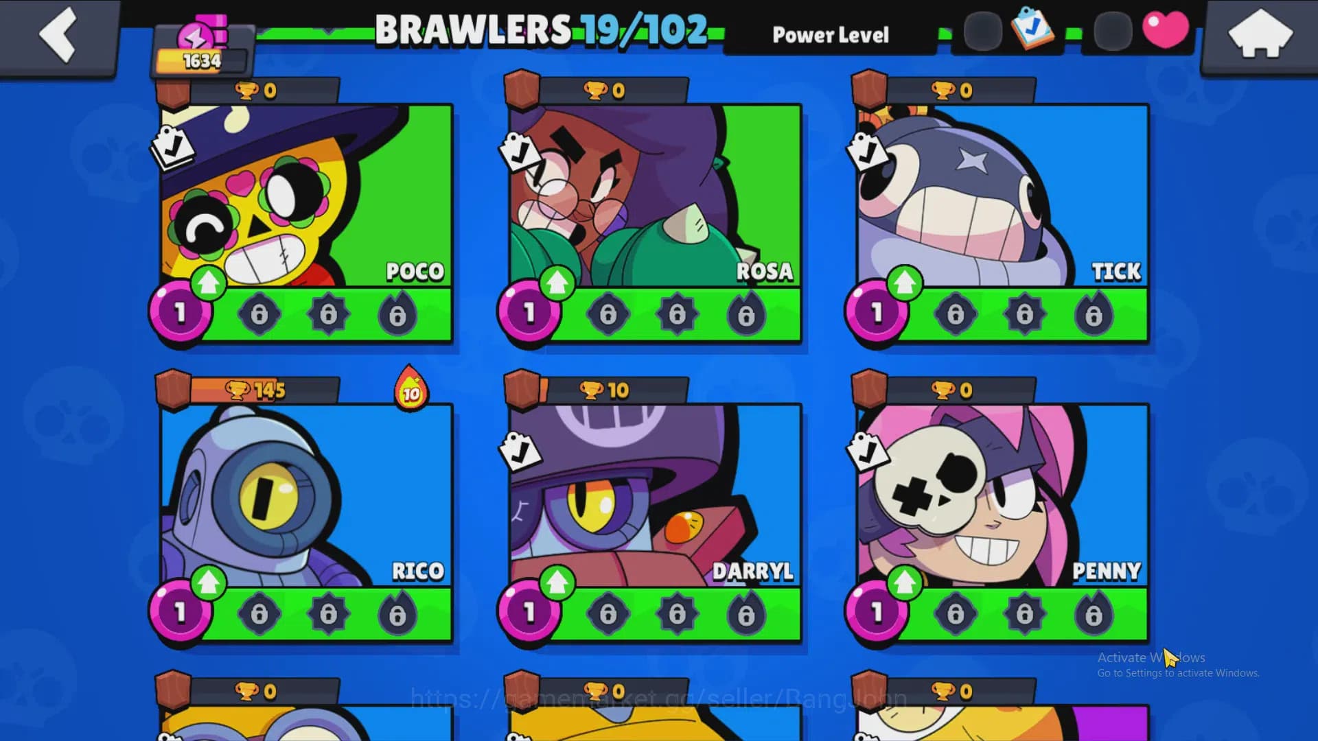 Brawl Stars Accounts 1634 Thropy|19 Brawler-2 Max Lv(Edgar, Shelly)|4 E image 5