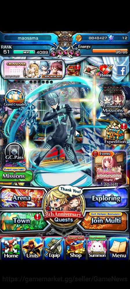 Grand Summoners Accounts Global|Rank 51|9 Ascend|InumutaTW,UP Roy,S MiyuTW, image 1