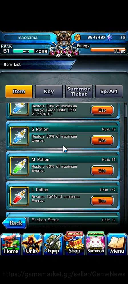 Grand Summoners Accounts Global|Rank 51|9 Ascend|InumutaTW,UP Roy,S MiyuTW, image 2